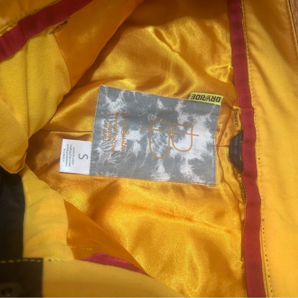 B by Burton Snowboard Ski Pants Black with Yellow Lining Mens Small - Picture 4 of 10